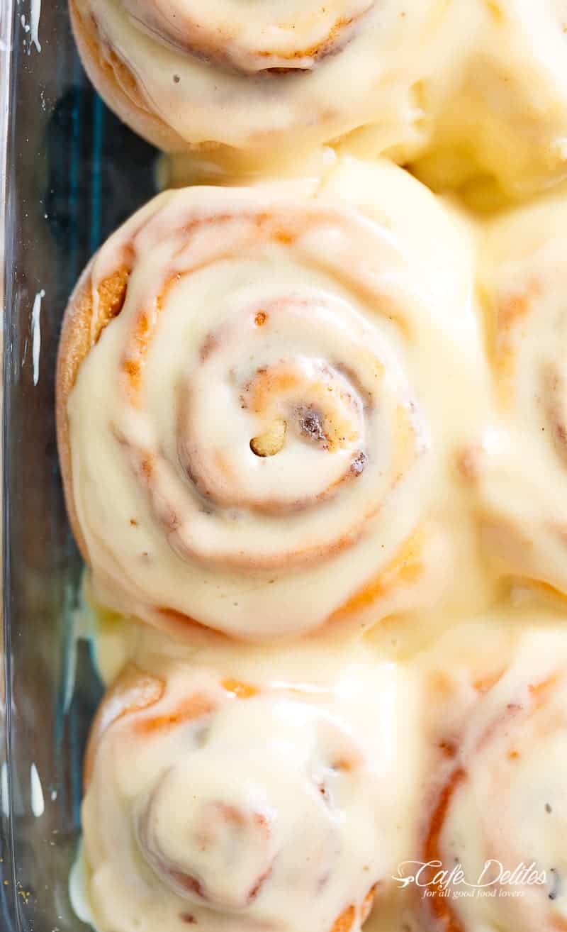 Soft Cinnamon Rolls with a cream cheese glaze are super fluffy and light with a simple hom Soft Cinnamon Rolls