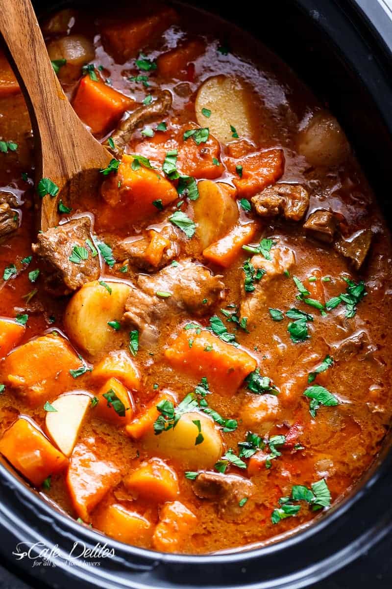 beef and sweet potato curry slow cooker