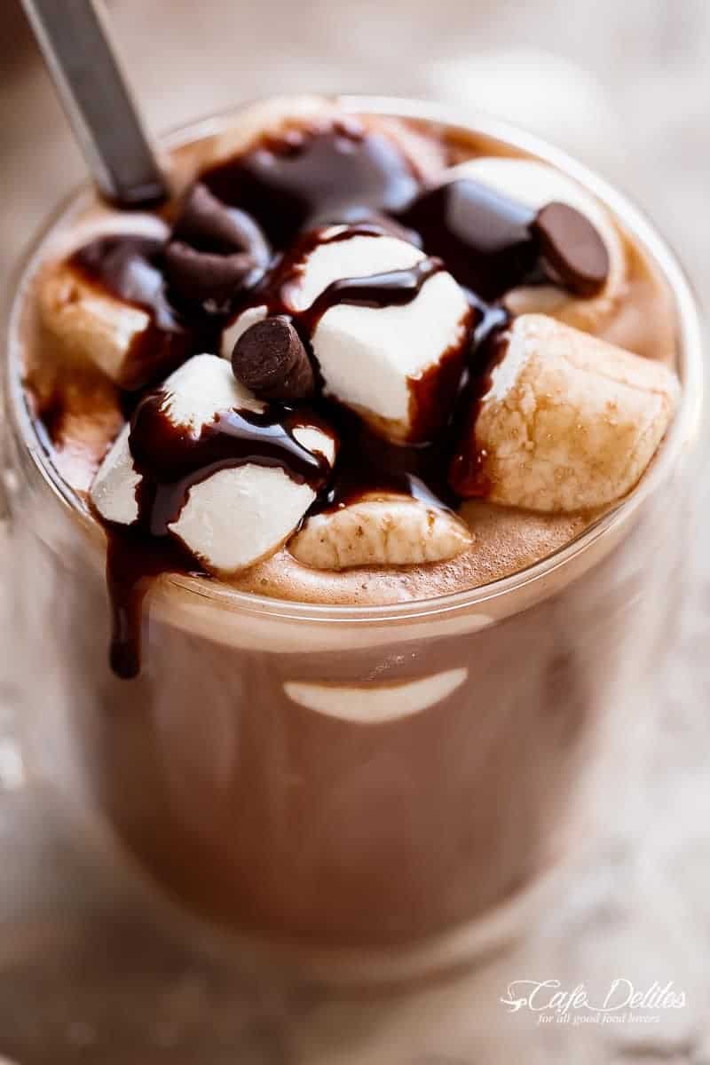 Slow Cooker Hot Chocolate - Cafe Delites