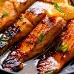 Crispy Honey Orange Glazed Salmon fillets are pan Crispy Honey Orange Glazed Salmon
