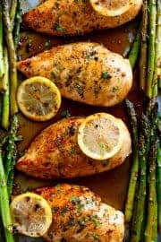 One Pan Honey Lemon Chicken Asparagus - Cafe Delites