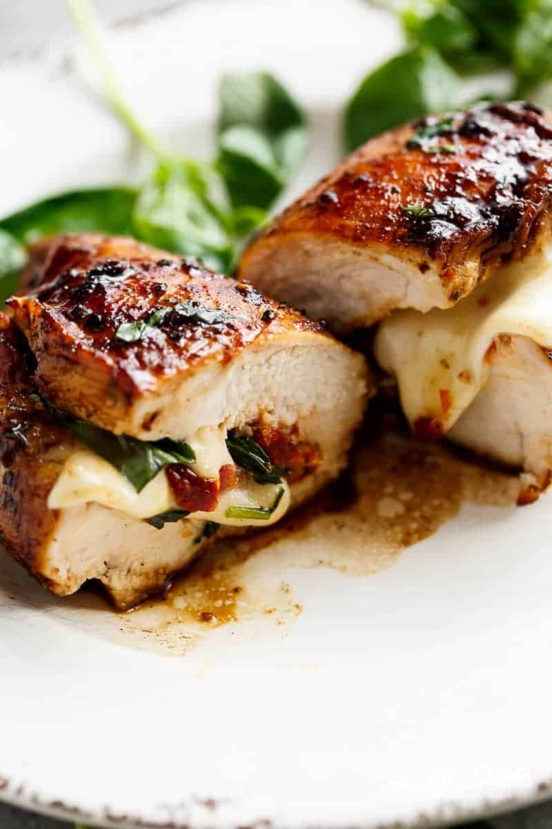 Caprese Stuffed Balsamic Chicken - Cafe Delites