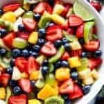 Honey Lime Fruit Salad is an incredible tasting and refreshing fruit salad! If you love honey and lime, you will LOVE a bowl of this fruit salad! | https://cafedelites.com