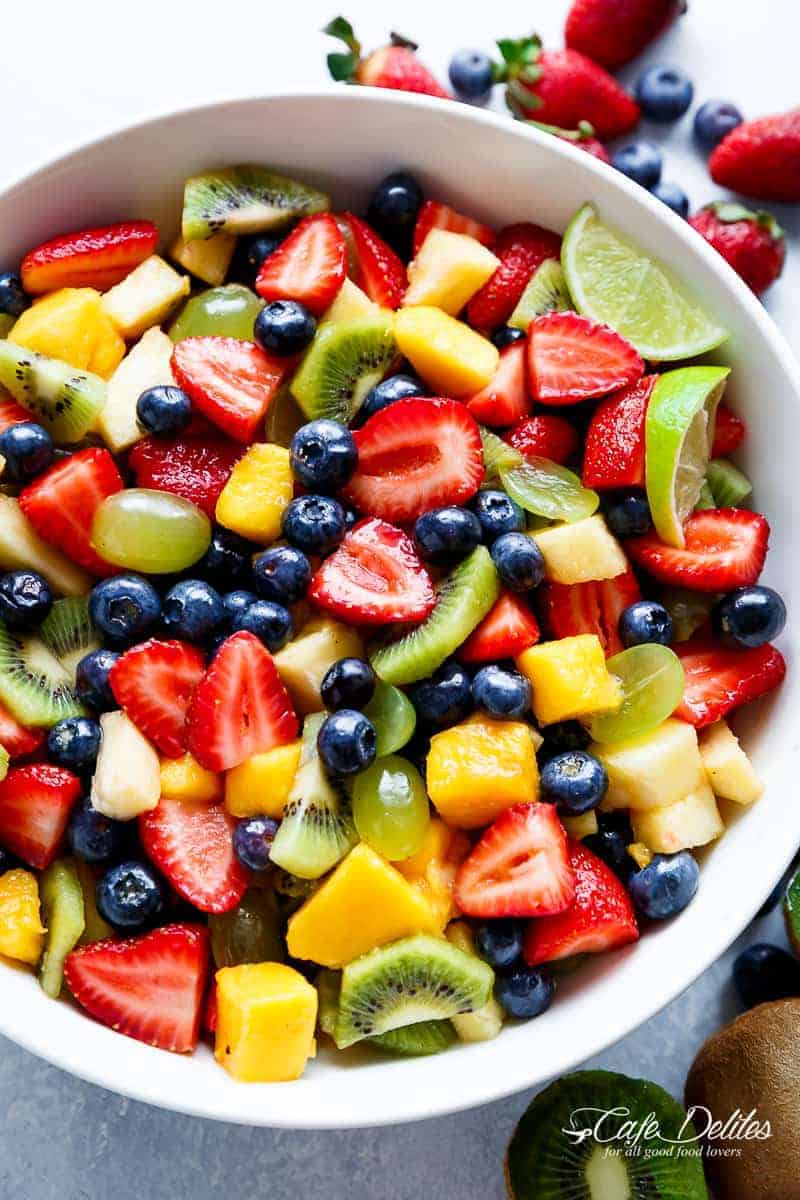 Honey Lime Fruit Salad Recipe - Cafe Delites