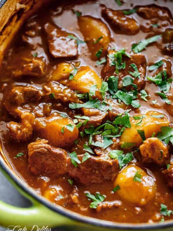 Beef And Guinness Stew in a bowl
