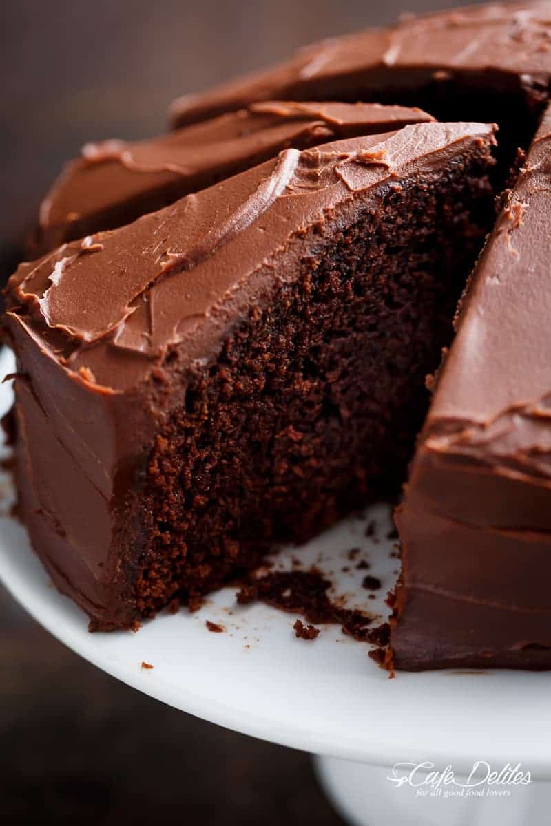 Best Fudgy Chocolate Cake Cafe Delites