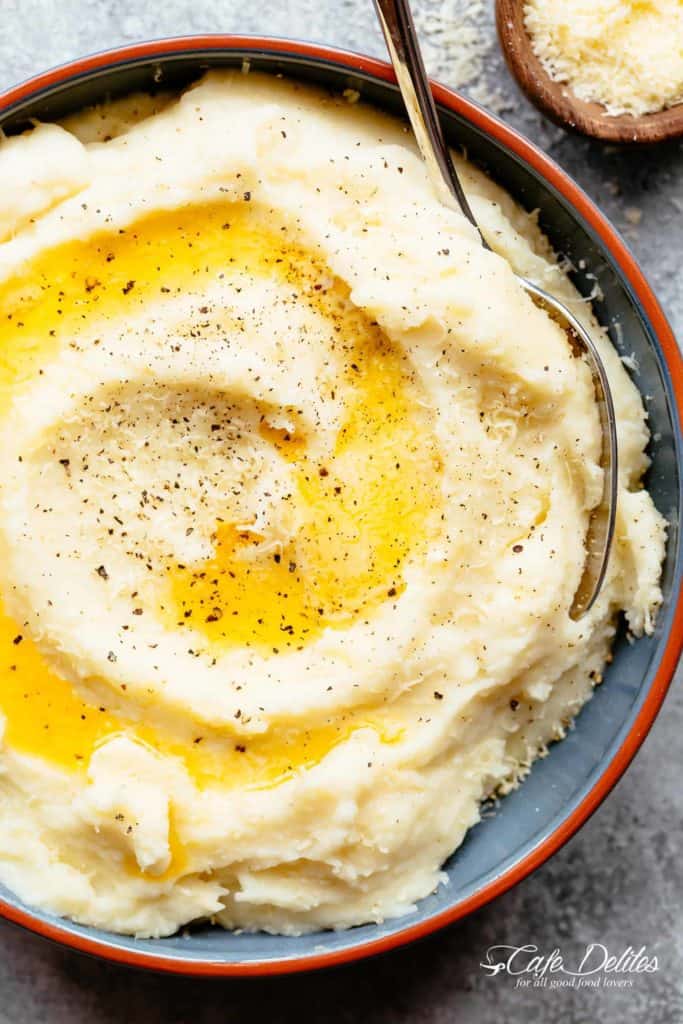 Buttery Mashed Cauliflower - Cafe Delites