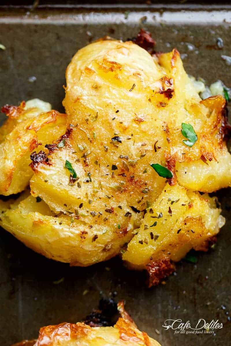 Lemon-Parmesan Crispy Smashed Potatoes