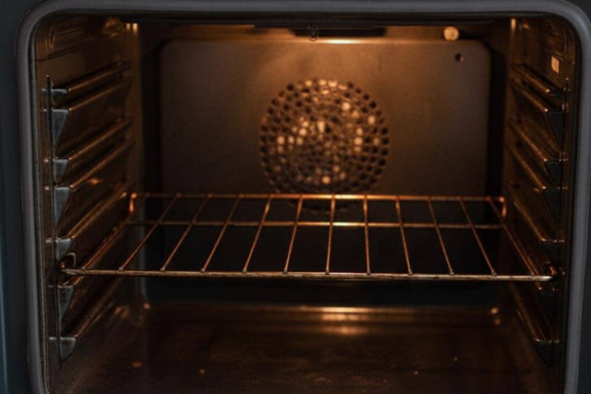 Preheating the oven.