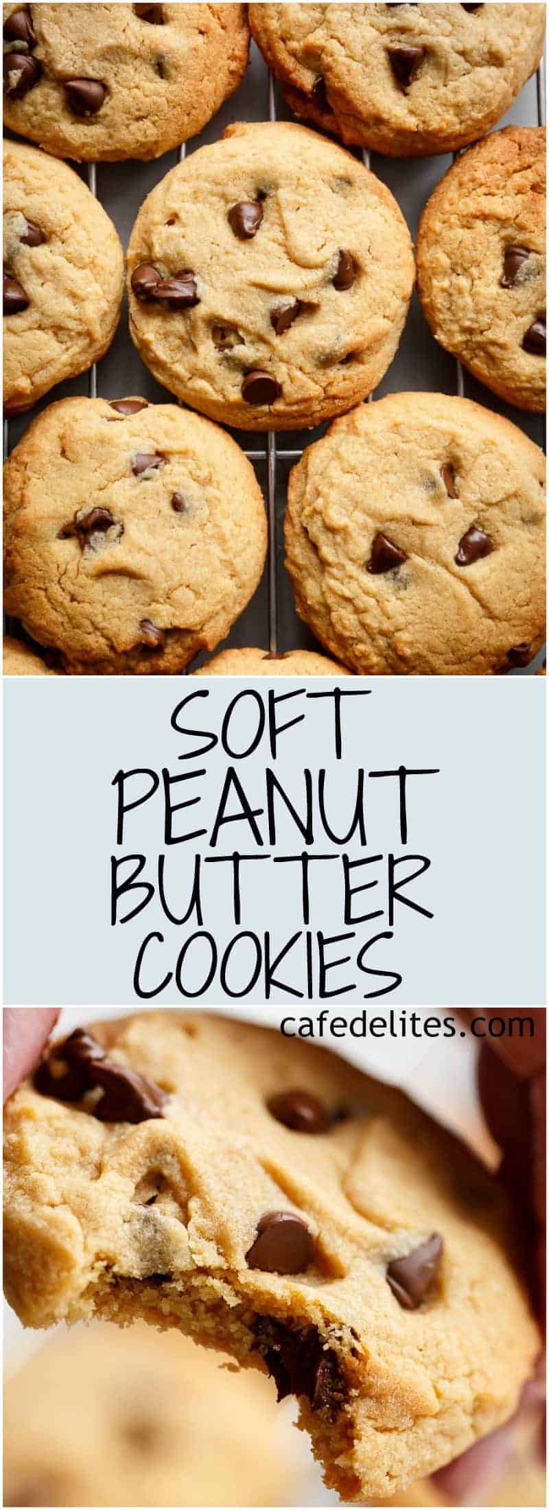 Soft Peanut Butter Cookies are crispy on the outside, soft and chewy on the inside, and ready in 15 minutes! NO CHILL TIME REQUIRED! YEARS to PERFECT! | https://cafedelites.com