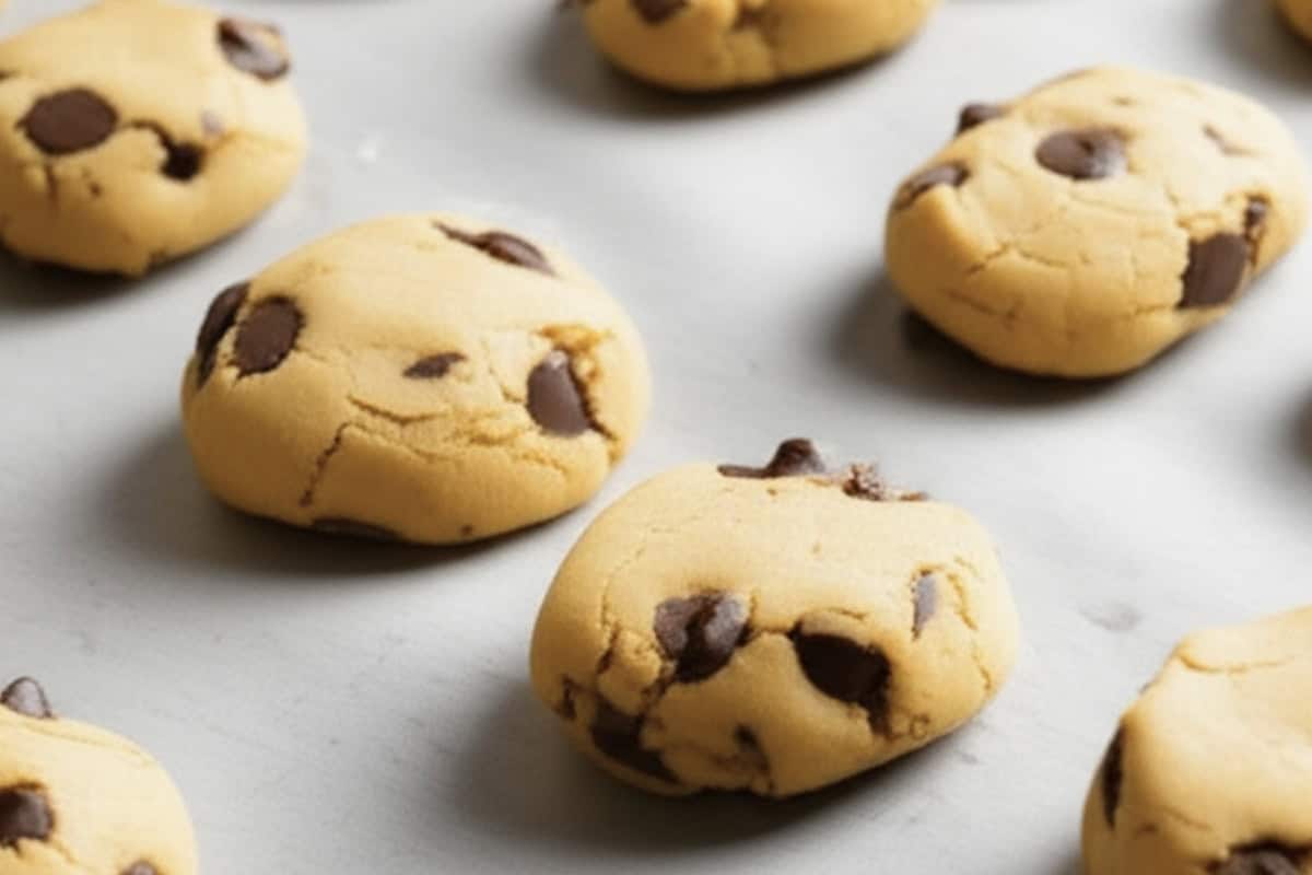 roll the dough into even-sized balls and place them in the baking sheets