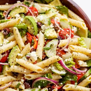 A variety of summer pasta recipes, including a vibrant summer pasta salad with cherry tomatoes, basil, and a light vinaigrette.