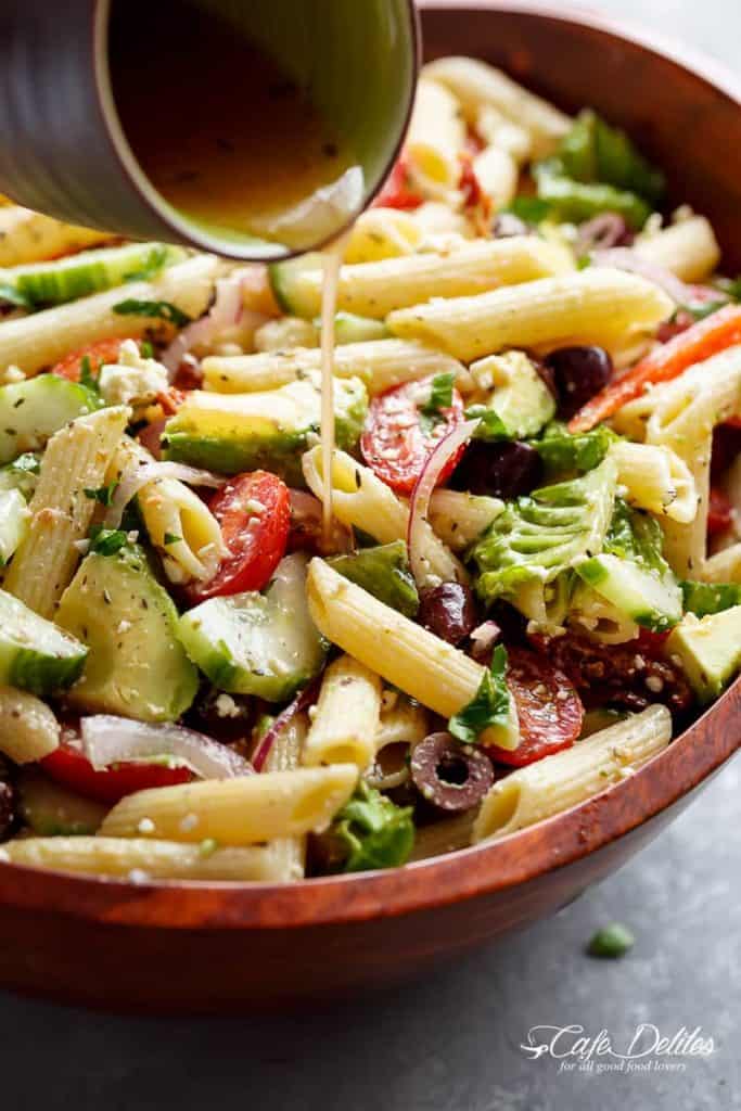 Lemon Herb Mediterranean Pasta Salad Cafe Delites