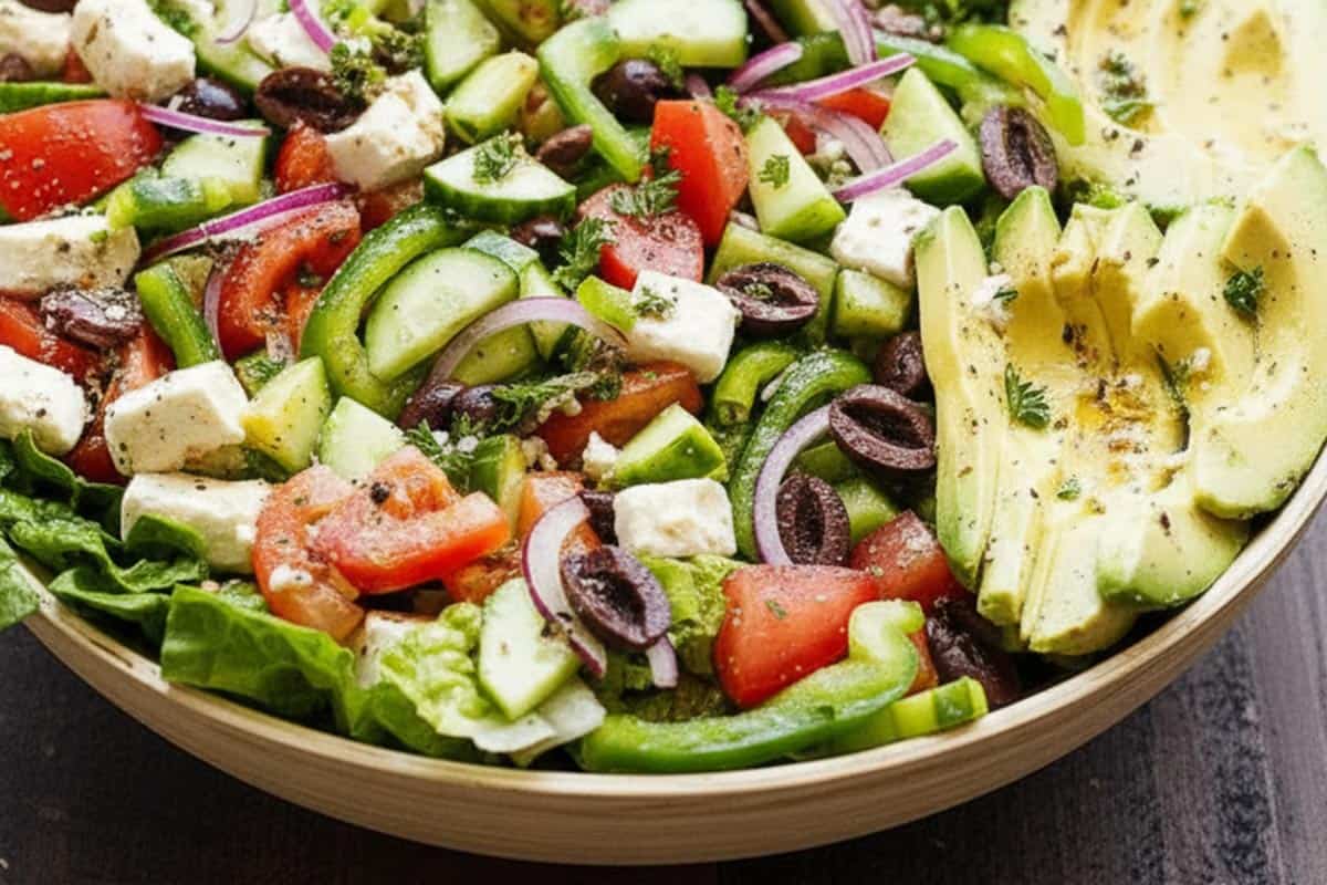 Combined the veggies in a large bowl.