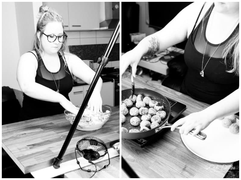 Halena making Swedish Meatballs 