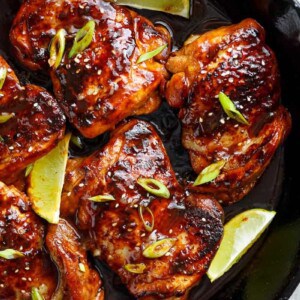 Top view image of Honey Garlic Sriracha Chicken
