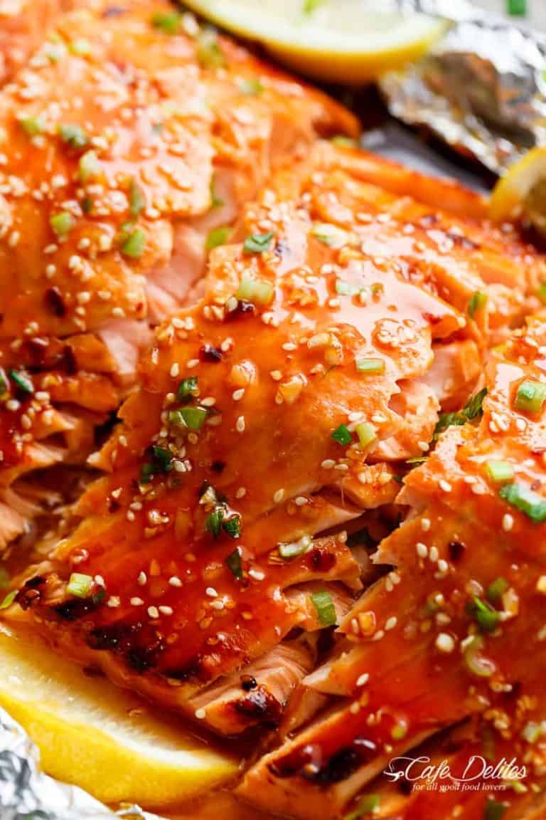 Easy Honey Sesame Salmon In Foil Cafe Delites