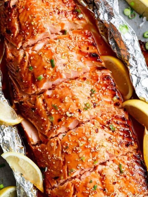Honey Sesame Salmon In Foil is Full of Asian flavours with ingredients.