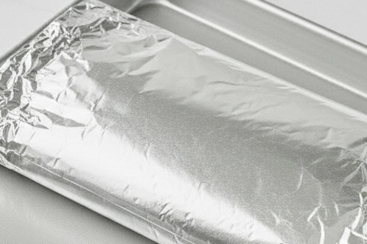 Folded the foil to seal the packet.