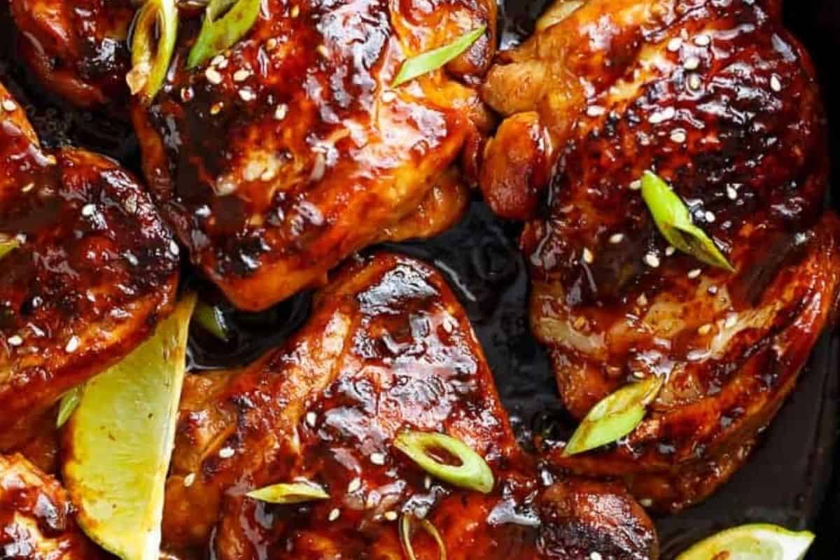 Sprinkle sliced green onions, sesame seeds and fresh lime wedges and served with rice, noodles or veggies.