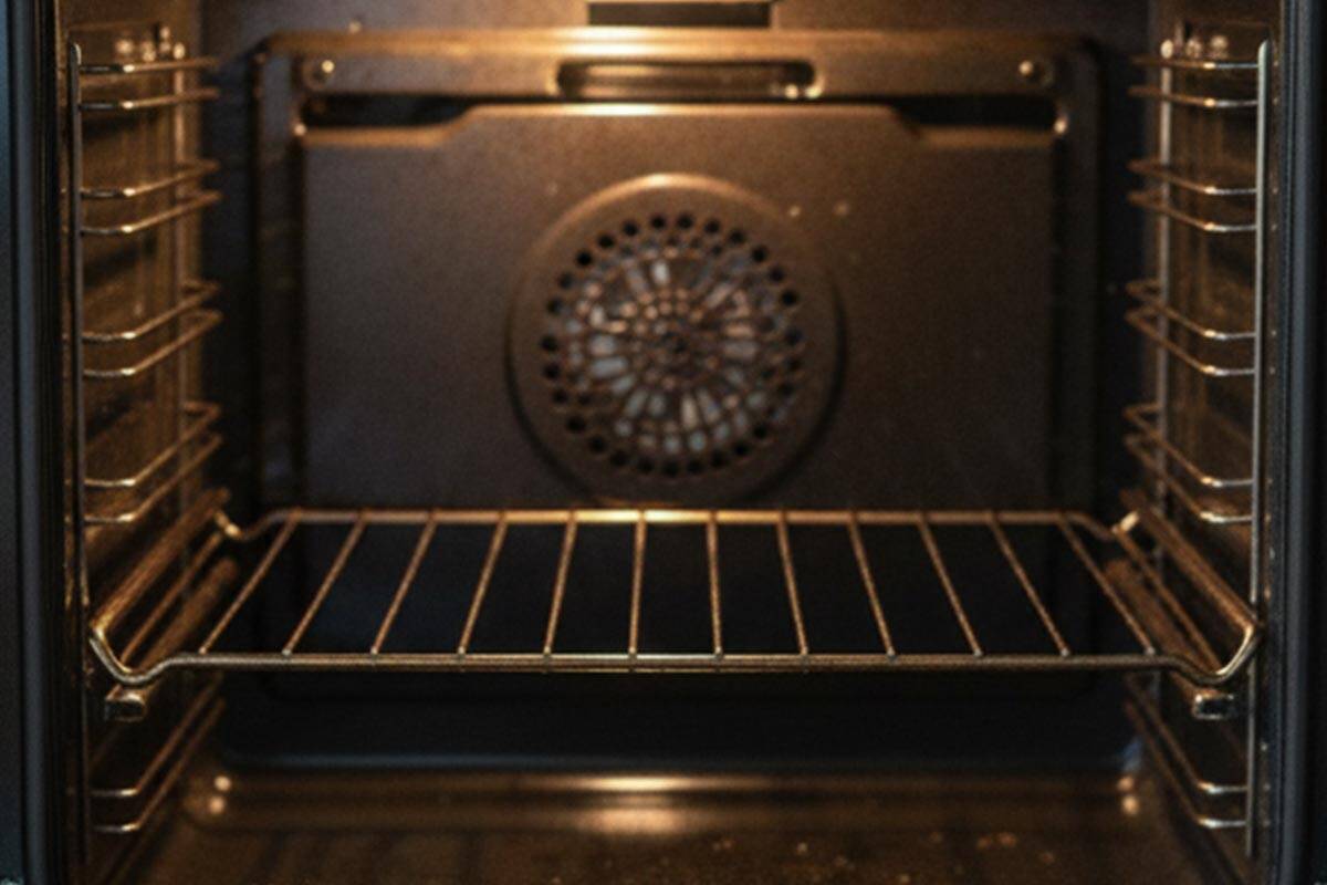 Preheating the oven.