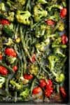 Sheet Pan Garlic Parmesan Roasted Broccoli & Green Beans is an easy-to-make and easier to eat side dish for any meal! A family and reader favourite! | https://cafedelites.com
