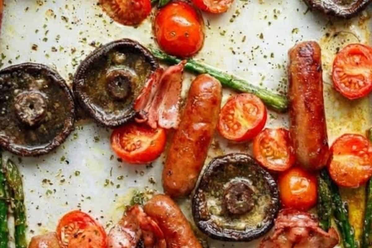 Move everything around to form four small wells and crack and egg