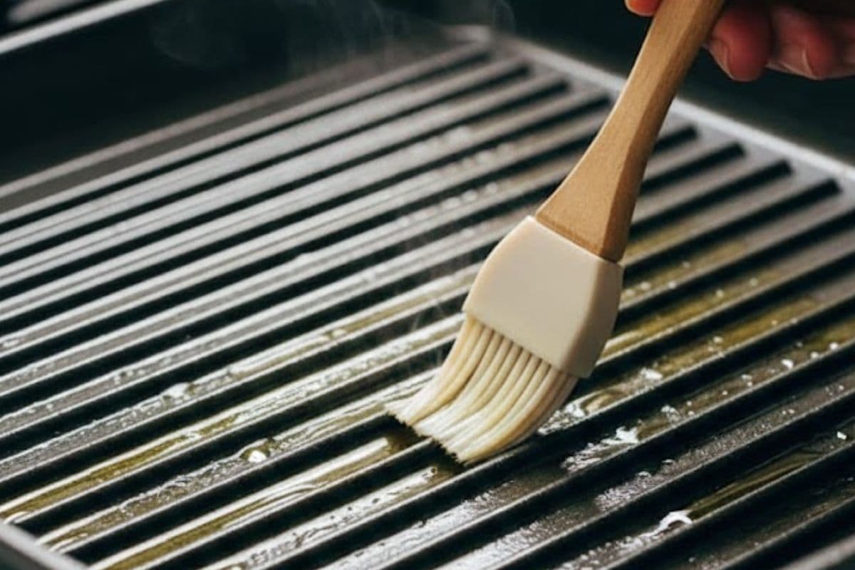 Warm your grill pan over medium heat and lightly grease with cooking oil.
