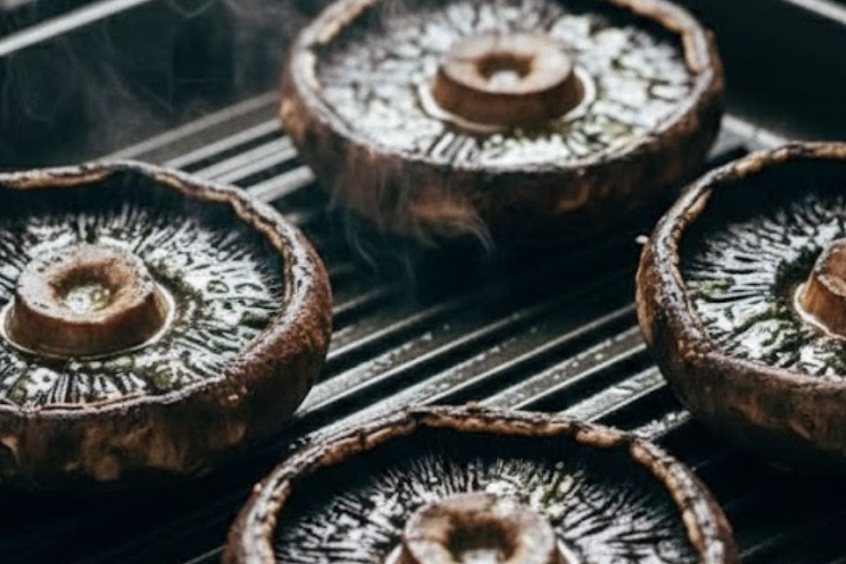 Place the mushrooms on the grill