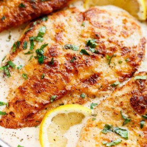 The traditional Chicken Francese with a CREAMY TWIST is BETTER than anything you'll find in a restaurant!