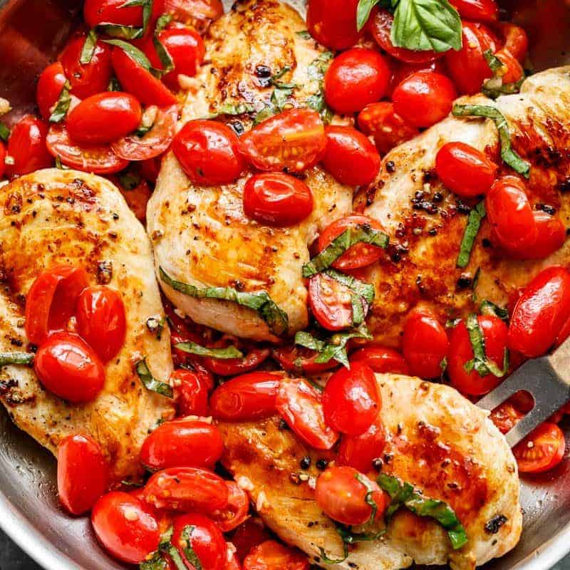 Garlic Tomato Basil Chicken - Cafe Delites