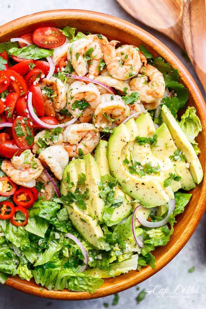 shrimp guacamole salad