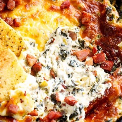 Spinach Artichoke Dip with Bacon - Cafe Delites