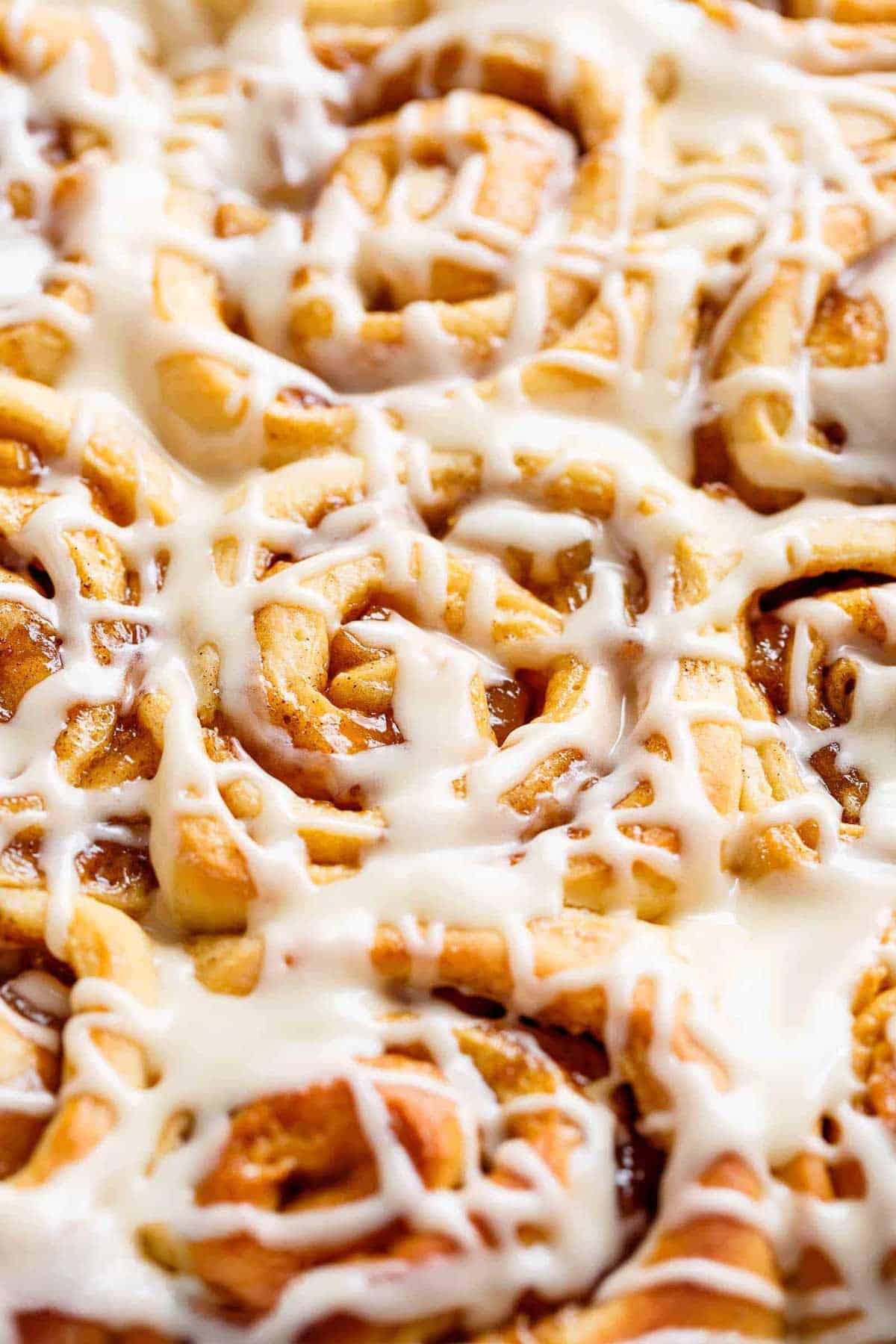 Top view image of Apple Pie Cinnamon Rolls