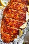 Honey Mustard Salmon In Foil - Cafe Delites