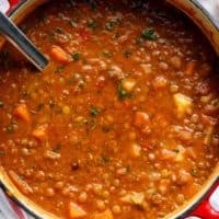 Filling Lentil Soup | cafedelites.com