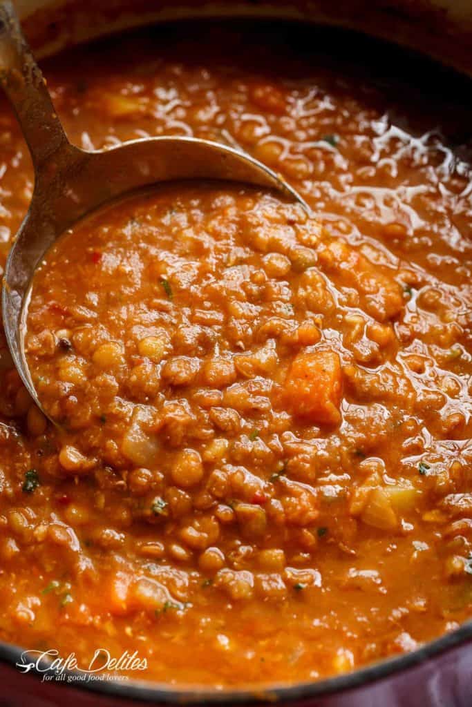 Filling Lentil Soup | cafedelites.com