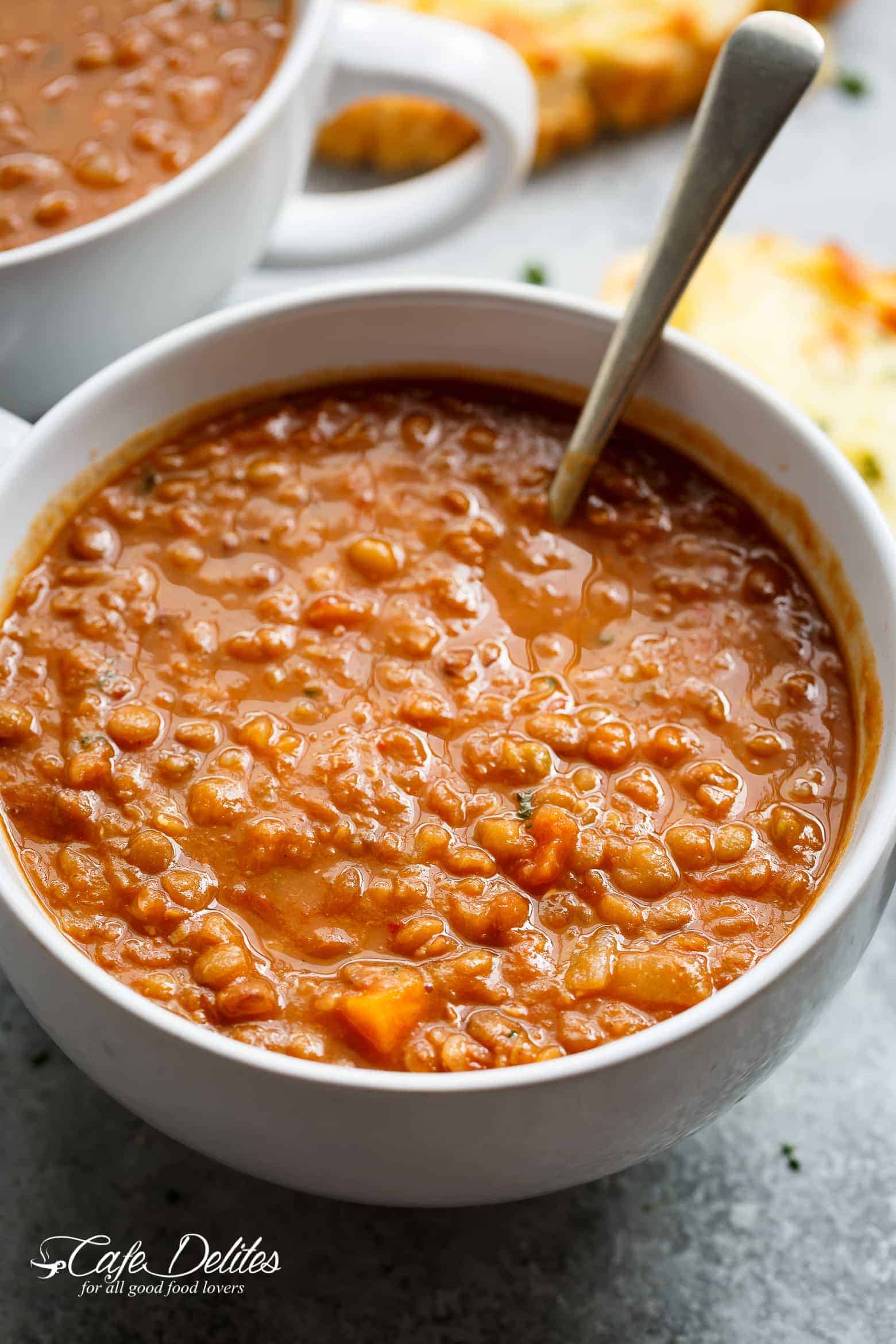 Filling Lentil Soup | cafedelites.com