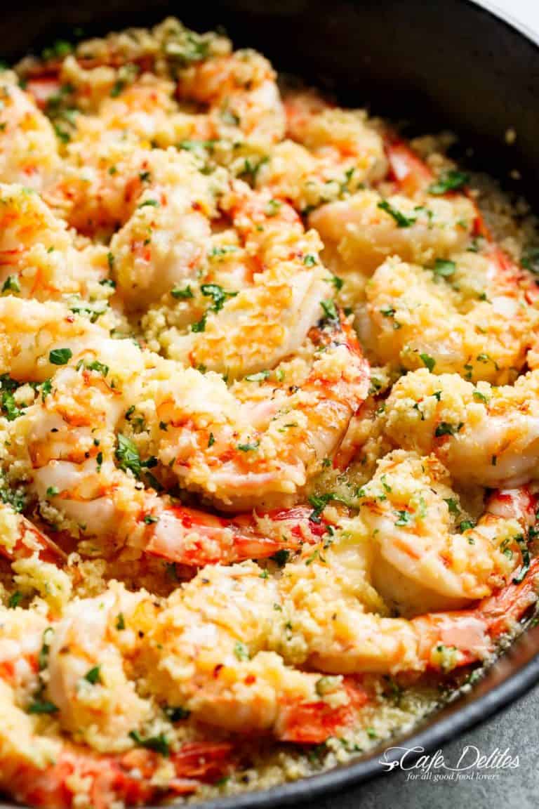 Crispy Baked Shrimp Scampi - Cafe Delites