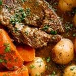 Slow Cooked Balsamic Pot Roast is perfect for an easy weekday or weekend dinner! Minimal work and maximum taste happens underneath that slow cooker lid! | cafedelites.com