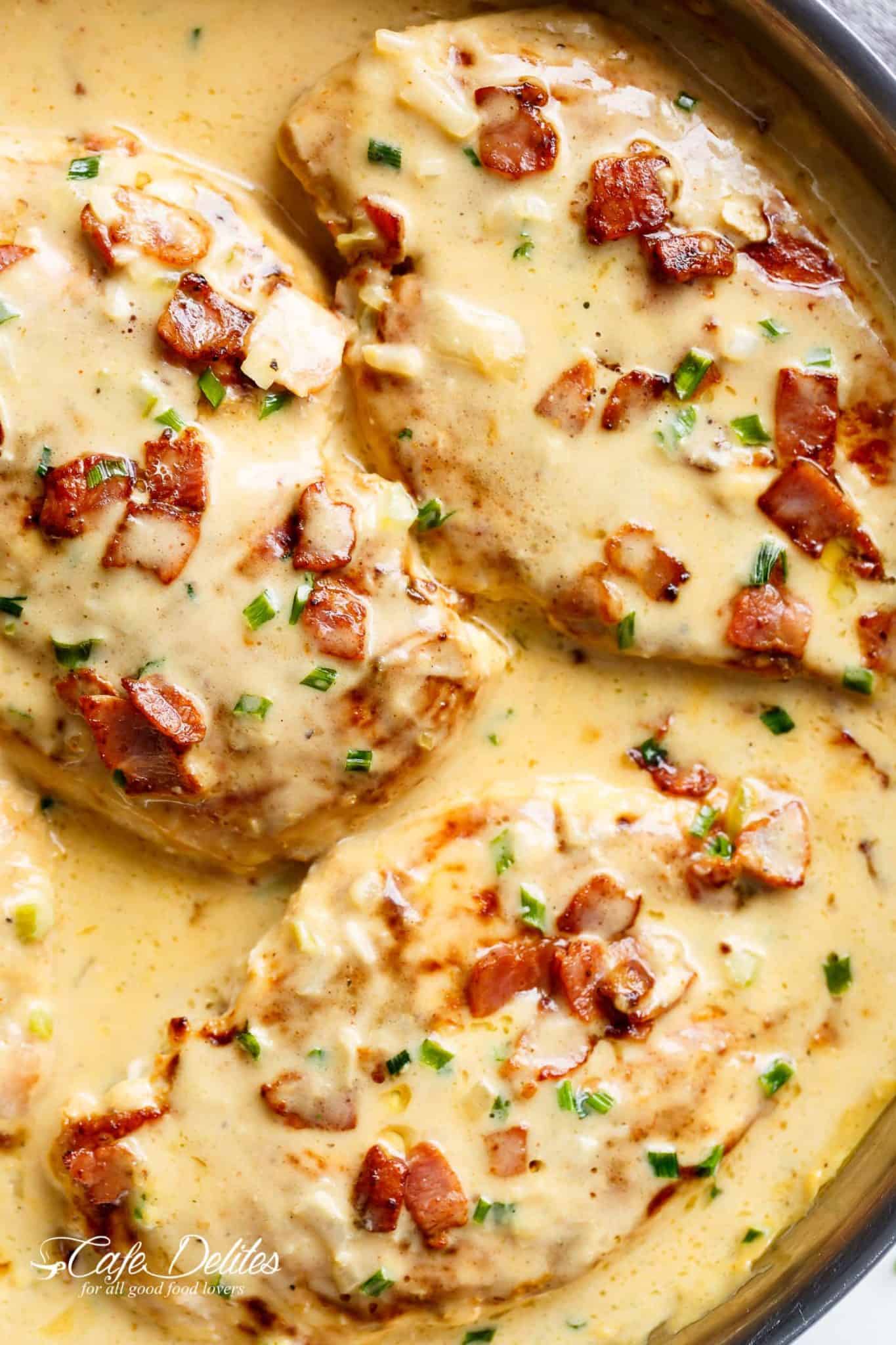 Creamy Beer Cheese Chicken With Crispy Bacon (No Heavy Cream) Cafe
