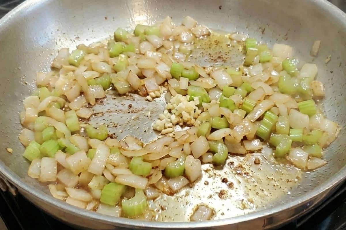 Added onion and celery to the pan. - 7