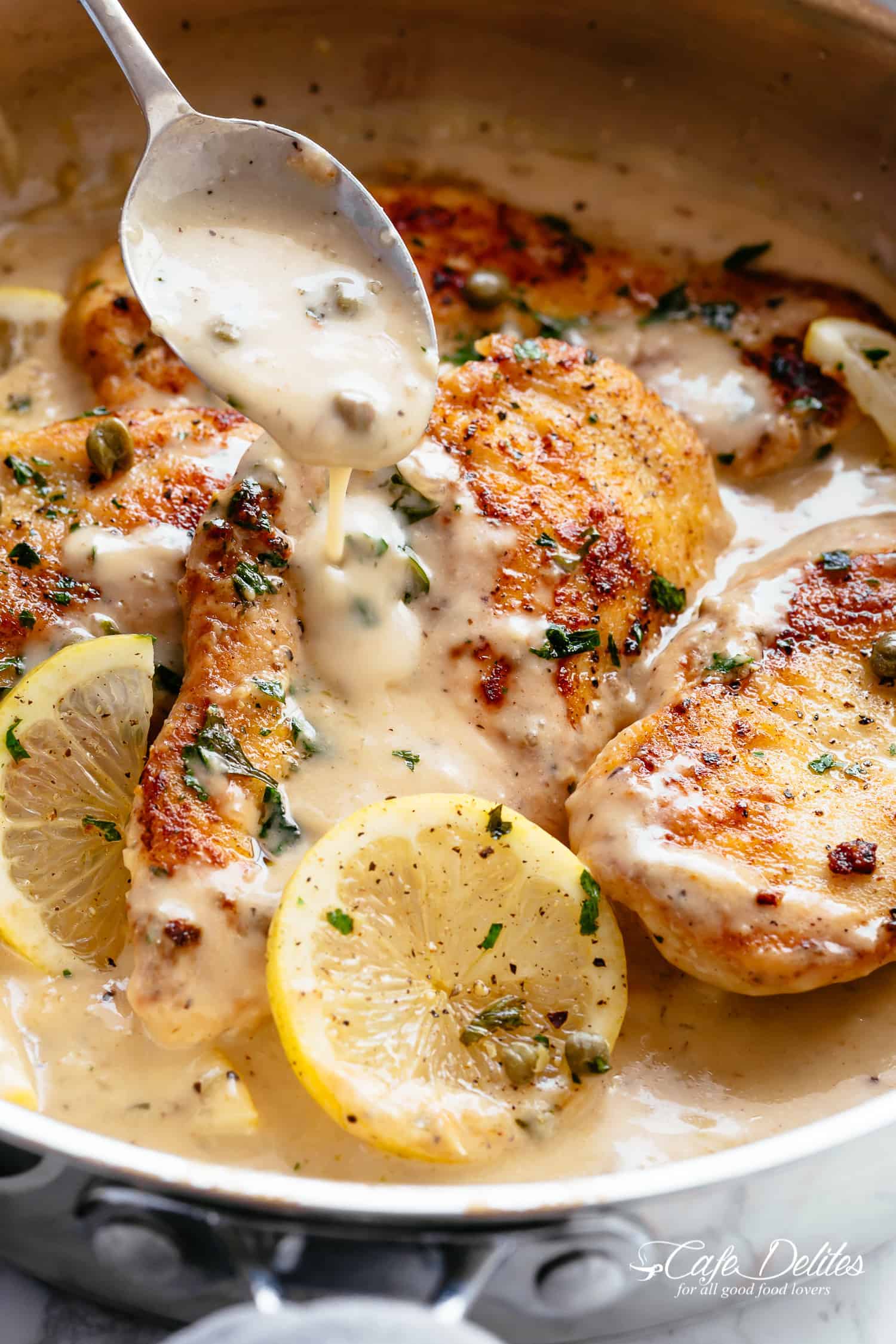 Creamy Lemon Parmesan Chicken With Video Cafe Delites