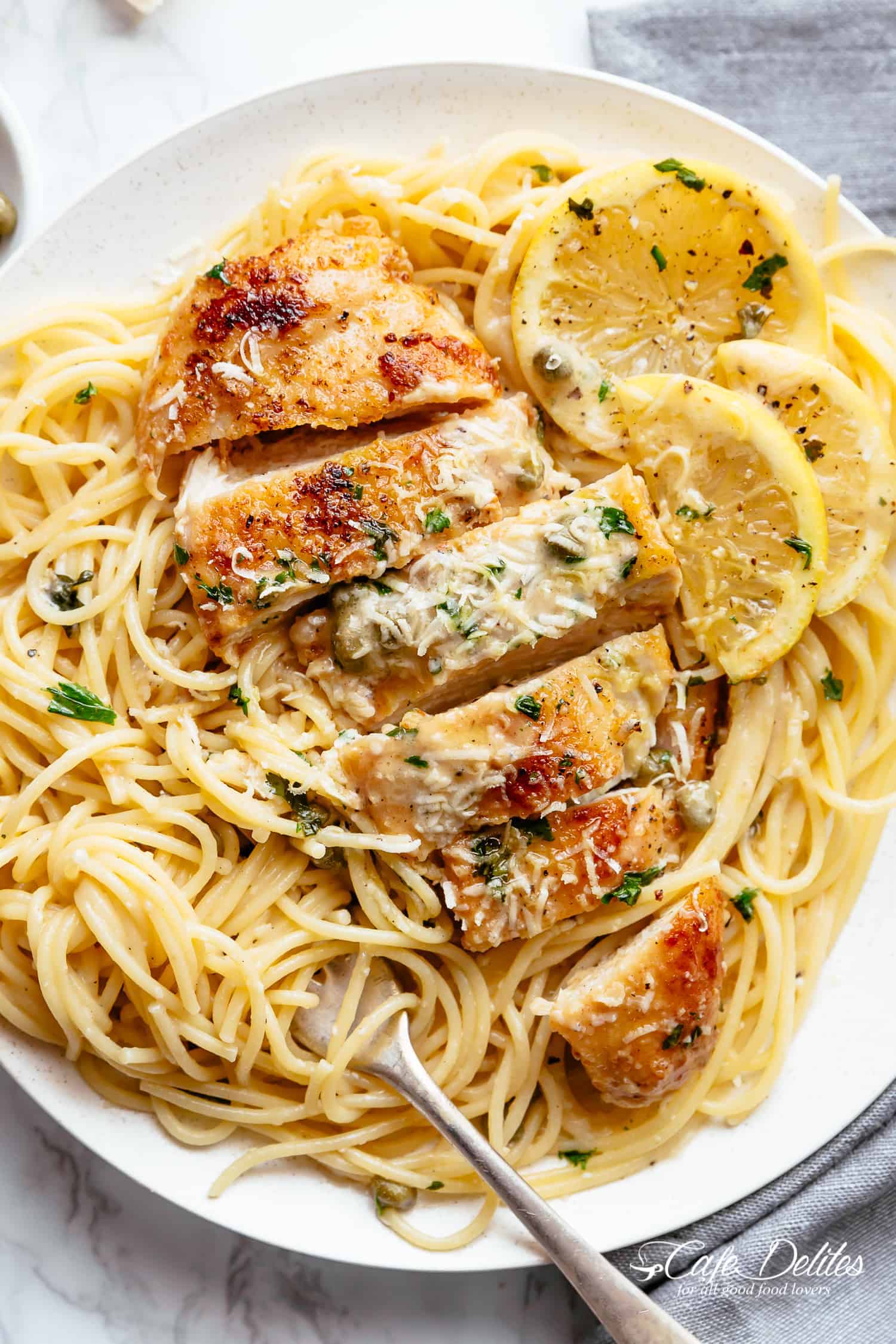 Creamy Lemon Parmesan Chicken - Cafe Delites