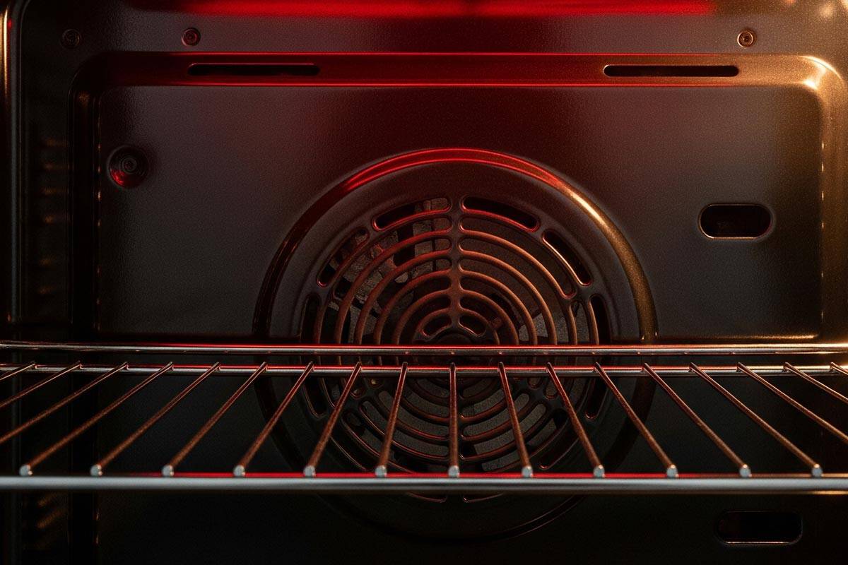 Preheating the broiler.