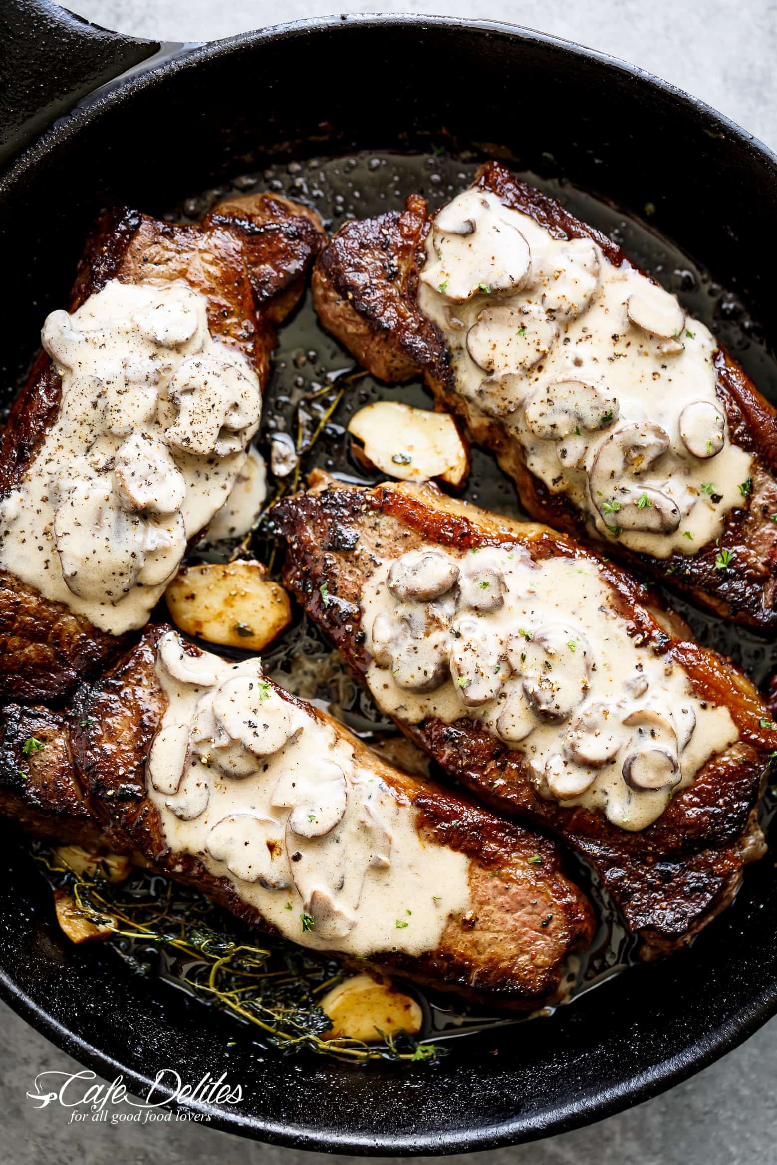 Pan-Seared Steak with Garlic Butter