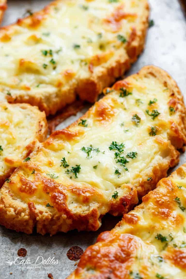 Individual Garlic Cheese Breads (Single Serve RECIPE) - Cafe Delites