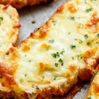 Want just one piece of garlic bread? Individual Garlic Cheese Breads are quick to make and can be served with just about anything! Soups, pastas, steak and potatoes, stews, ANYTHING! | cafedelites.com