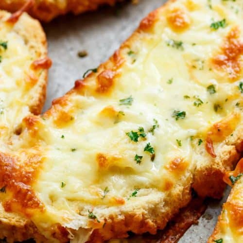 Individual Garlic Cheese Breads (Single Serve RECIPE) - Cafe Delites