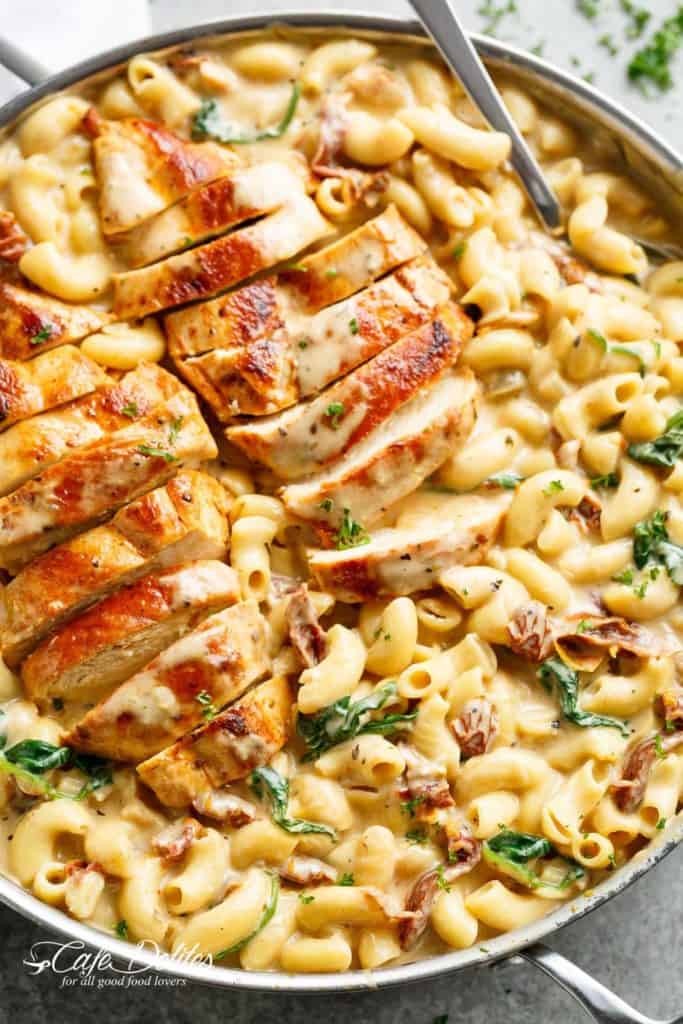 Tuscan Chicken Mac And Cheese (One Pot, Stove Top) - Cafe ...